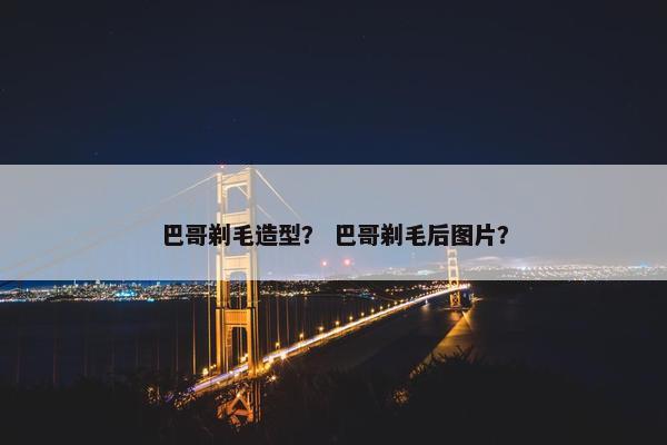 巴哥剃毛造型？ 巴哥剃毛后图片？