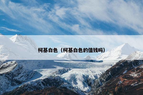 柯基白色（柯基白色的值钱吗）