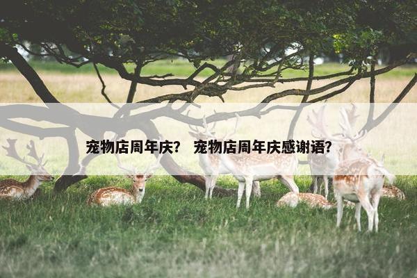 宠物店周年庆？ 宠物店周年庆感谢语？