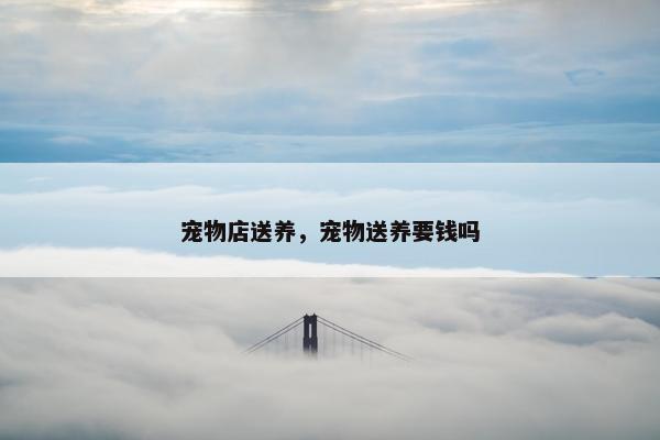 宠物店送养，宠物送养要钱吗