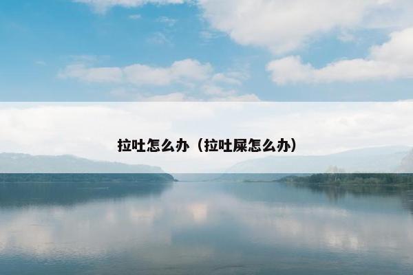 拉吐怎么办（拉吐屎怎么办）