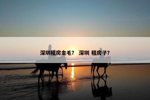 深圳租房金毛？ 深圳 租房子？