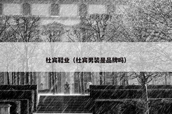 杜宾鞋业（杜宾男装是品牌吗）
