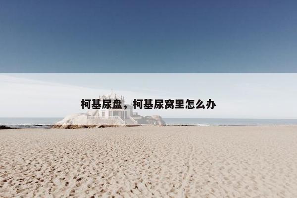 柯基尿盘，柯基尿窝里怎么办