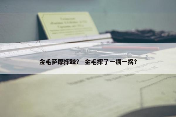 金毛萨摩摔跤？ 金毛摔了一瘸一拐？
