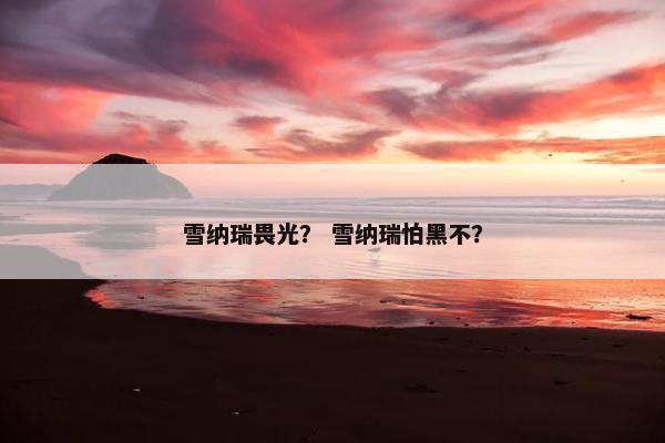 雪纳瑞畏光？ 雪纳瑞怕黑不？