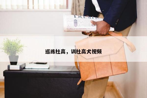 巡练杜高，训杜高犬视频