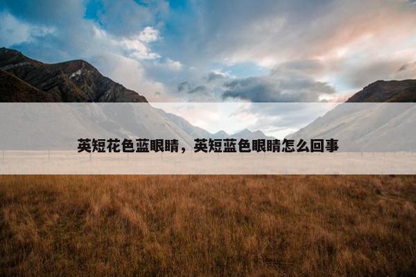 英短花色蓝眼睛，英短蓝色眼睛怎么回事
