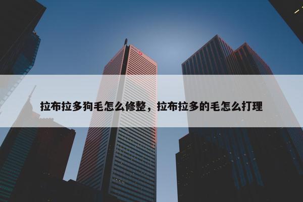 拉布拉多狗毛怎么修整，拉布拉多的毛怎么打理