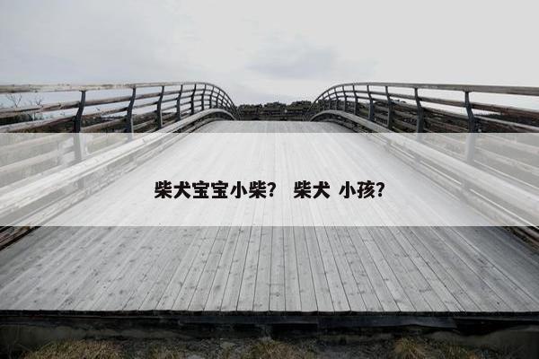 柴犬宝宝小柴？ 柴犬 小孩？