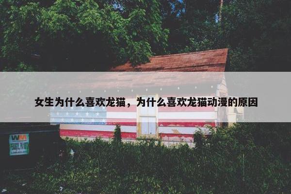 女生为什么喜欢龙猫，为什么喜欢龙猫动漫的原因