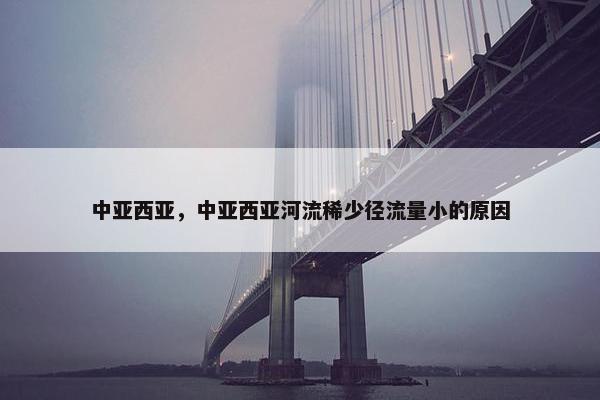 中亚西亚，中亚西亚河流稀少径流量小的原因