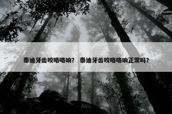 泰迪牙齿咬咯咯响？ 泰迪牙齿咬咯咯响正常吗？