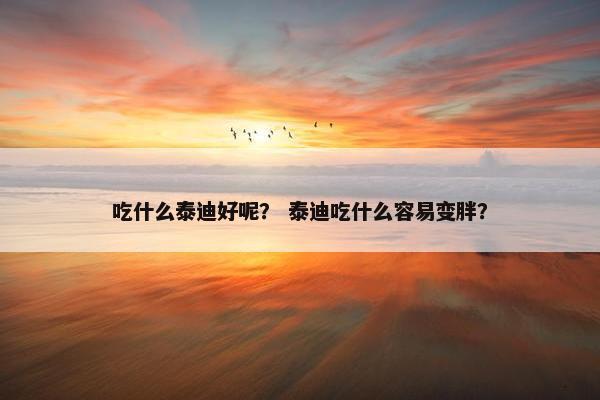 吃什么泰迪好呢？ 泰迪吃什么容易变胖？