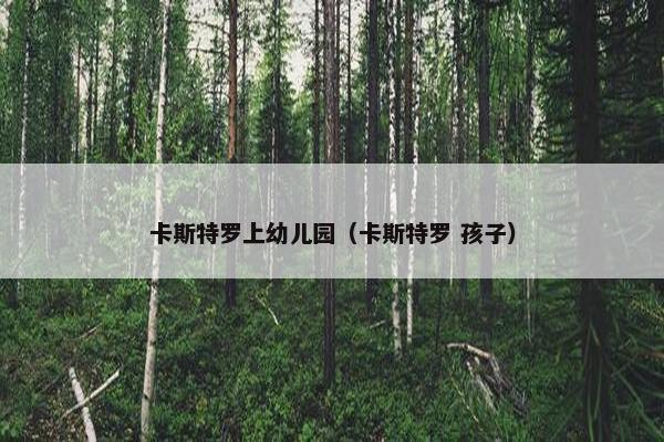 卡斯特罗上幼儿园（卡斯特罗 孩子）