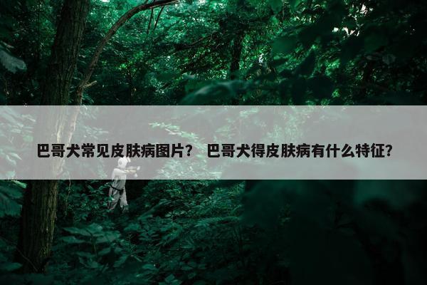 巴哥犬常见皮肤病图片？ 巴哥犬得皮肤病有什么特征？