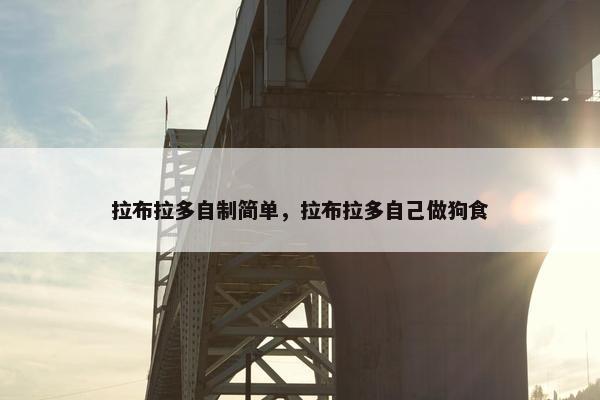 拉布拉多自制简单，拉布拉多自己做狗食