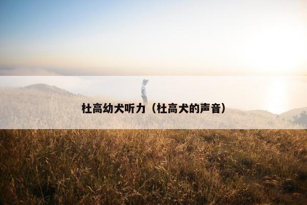 杜高幼犬听力（杜高犬的声音）
