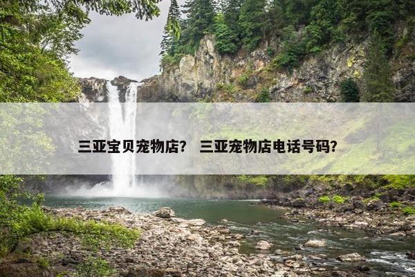 三亚宝贝宠物店？ 三亚宠物店电话号码？