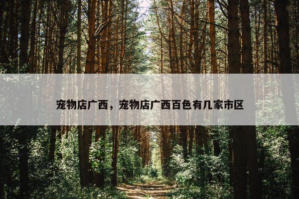 宠物店广西，宠物店广西百色有几家市区
