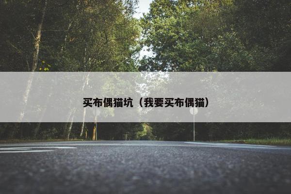 买布偶猫坑（我要买布偶猫）