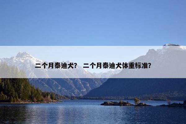 二个月泰迪犬？ 二个月泰迪犬体重标准？
