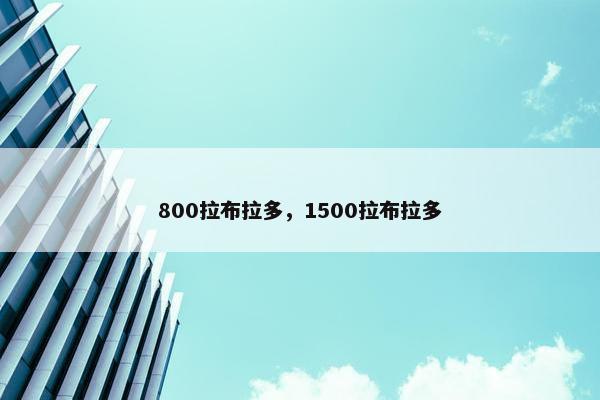 800拉布拉多，1500拉布拉多