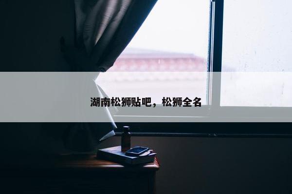 湖南松狮贴吧，松狮全名