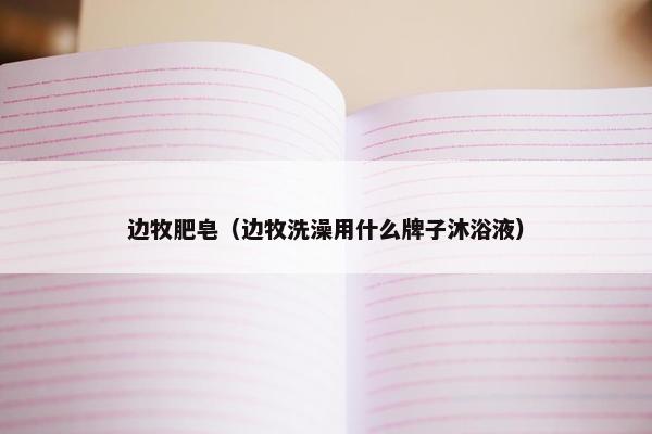 边牧肥皂（边牧洗澡用什么牌子沐浴液）