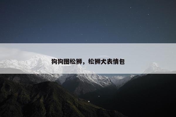 狗狗图松狮，松狮犬表情包