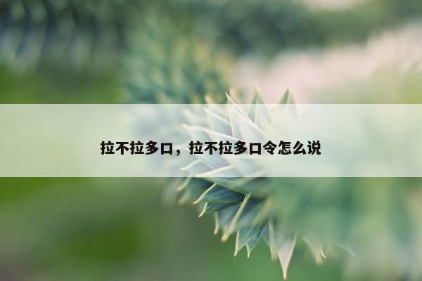 拉不拉多口，拉不拉多口令怎么说