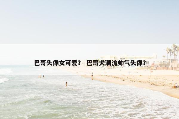 巴哥头像女可爱？ 巴哥犬潮流帅气头像？