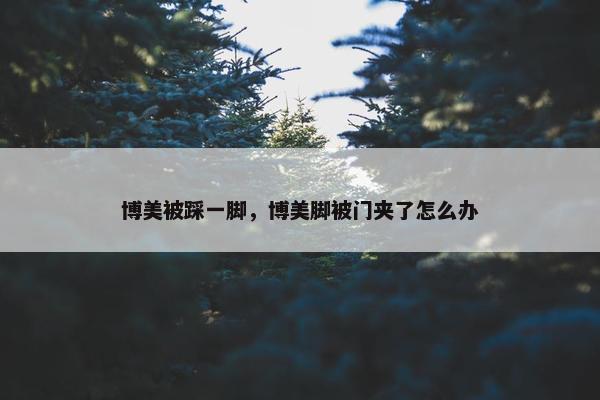 博美被踩一脚，博美脚被门夹了怎么办
