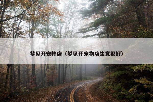 梦见开宠物店（梦见开宠物店生意很好）
