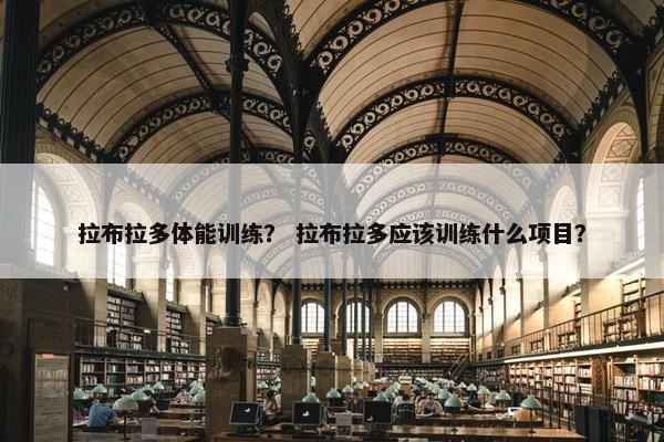 拉布拉多体能训练？ 拉布拉多应该训练什么项目？