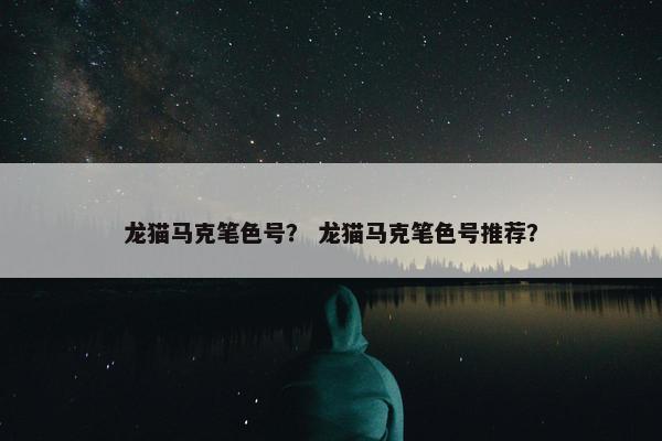 龙猫马克笔色号？ 龙猫马克笔色号推荐？