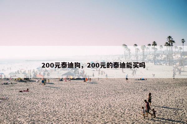 200元泰迪狗，200元的泰迪能买吗