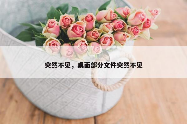 突然不见，桌面部分文件突然不见
