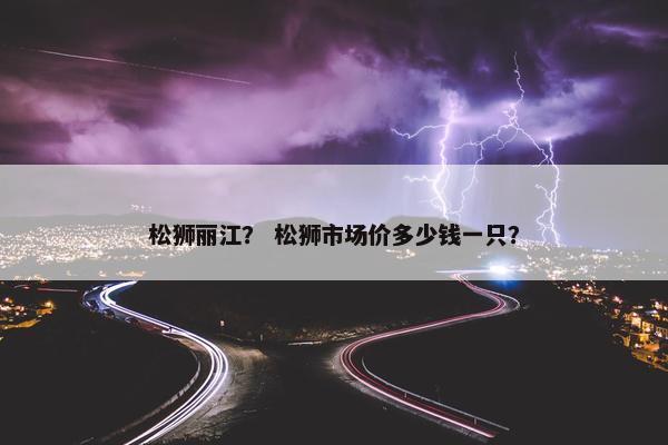 松狮丽江？ 松狮市场价多少钱一只？