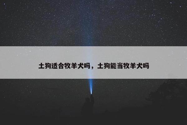 土狗适合牧羊犬吗，土狗能当牧羊犬吗