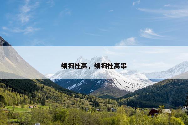 细狗杜高，细狗杜高串