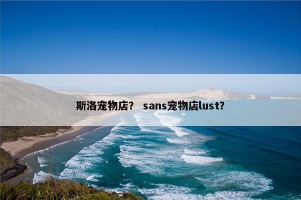 斯洛宠物店？ sans宠物店lust？