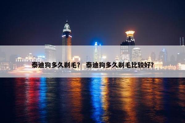 泰迪狗多久剃毛？ 泰迪狗多久剃毛比较好？