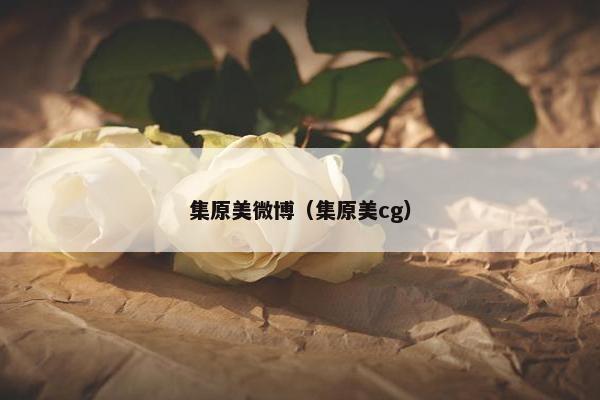 集原美微博（集原美cg）
