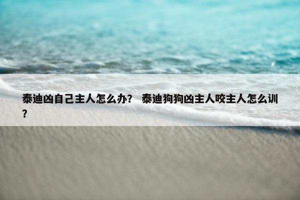 泰迪凶自己主人怎么办？ 泰迪狗狗凶主人咬主人怎么训？