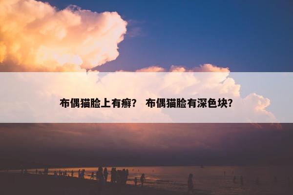 布偶猫脸上有癣？ 布偶猫脸有深色块？