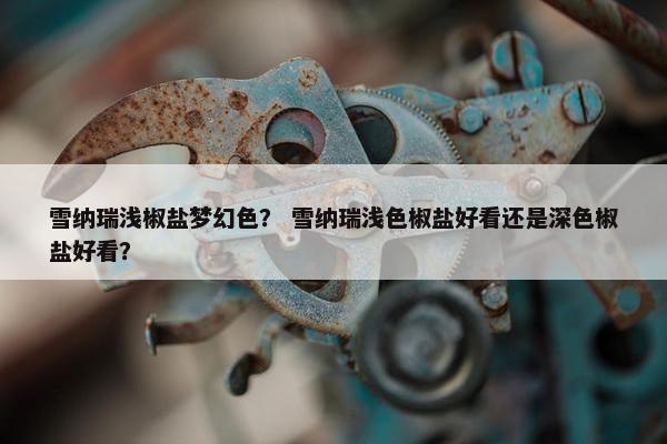 雪纳瑞浅椒盐梦幻色？ 雪纳瑞浅色椒盐好看还是深色椒盐好看？