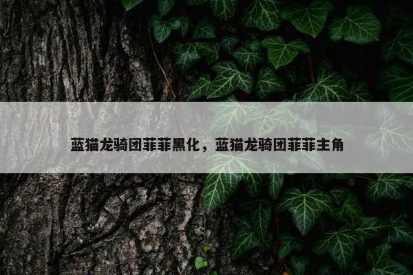 蓝猫龙骑团菲菲黑化，蓝猫龙骑团菲菲主角