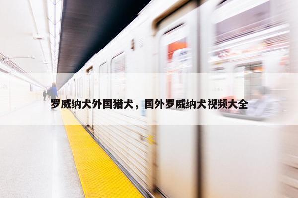 罗威纳犬外国猎犬，国外罗威纳犬视频大全