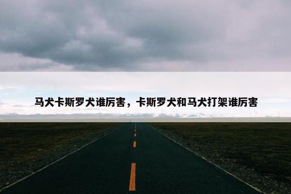 马犬卡斯罗犬谁厉害，卡斯罗犬和马犬打架谁厉害